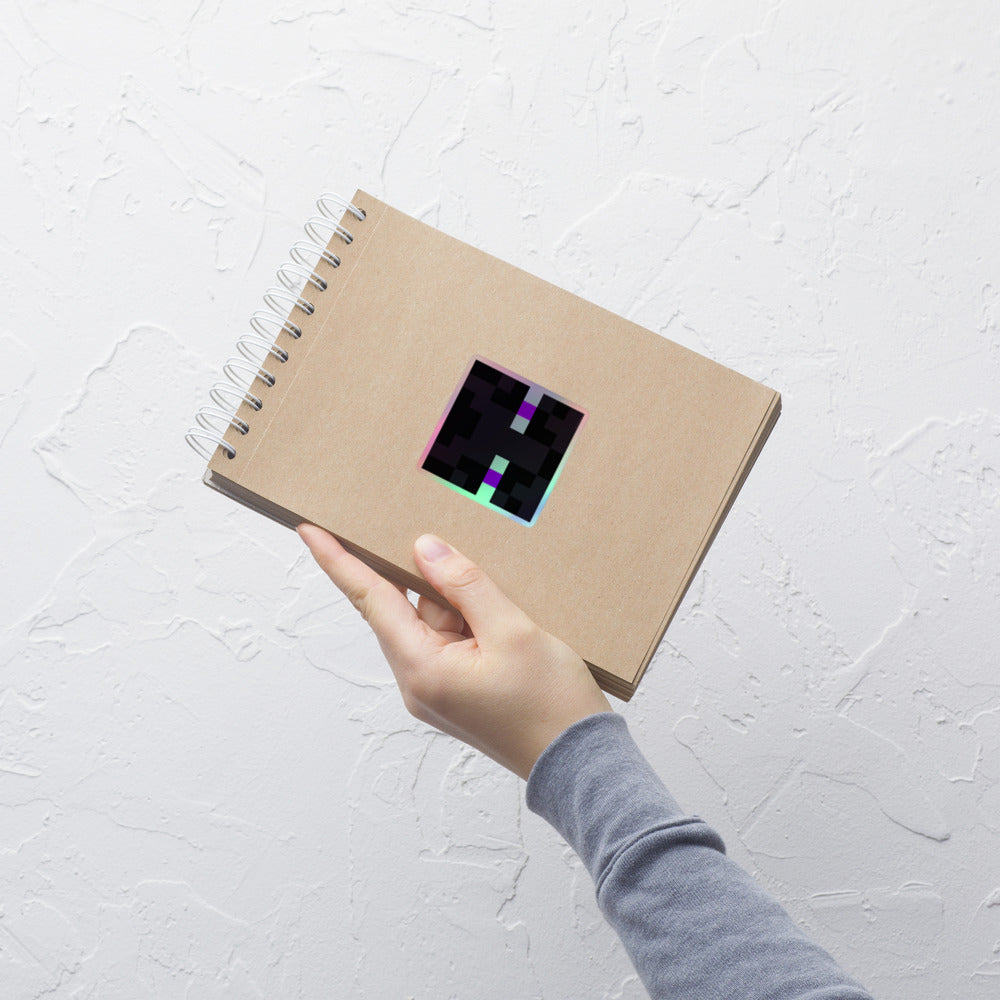 Alternative view of Minecraft Enderman Holographic Sticker