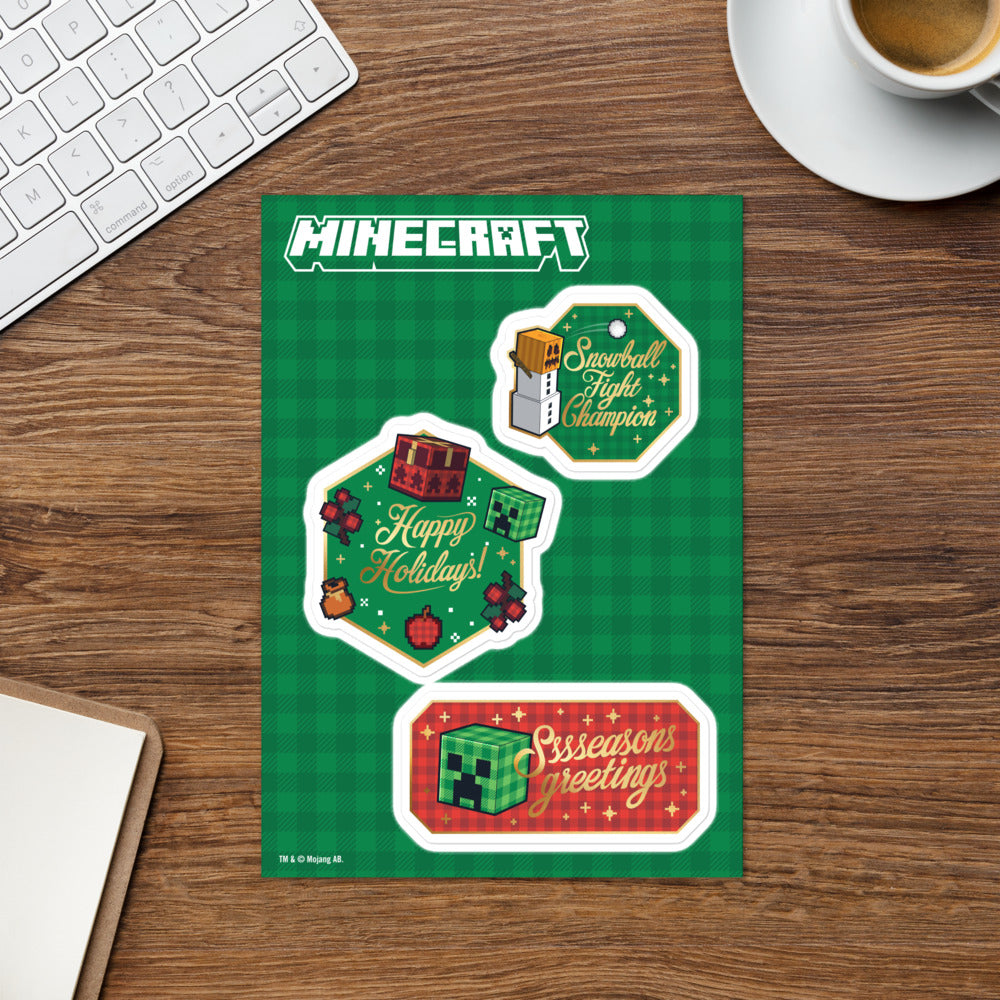 Alternative view of Minecraft Holiday Sticker Sheet