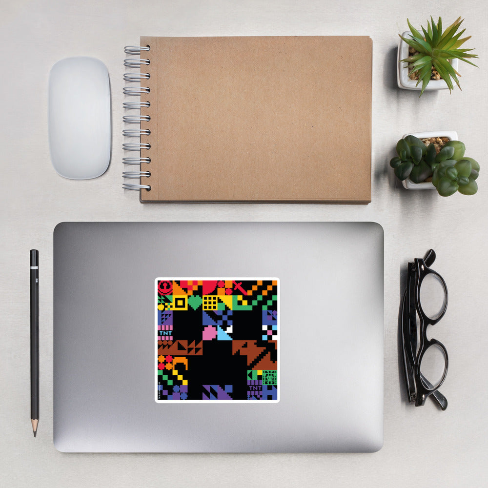 Alternative view of Minecraft Creeper Pride Die Cut Sticker