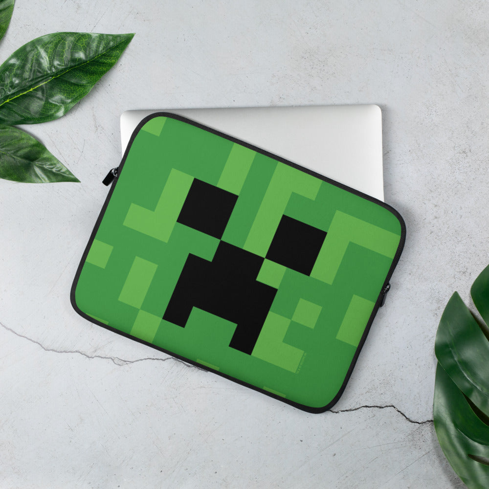 Alternative view of Minecraft Creeper Big Face Laptop Sleeve