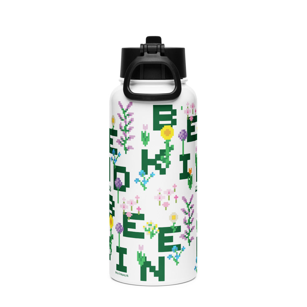 Alternative view of Minecraft Bee Kind Stainless Steel Water Bottle with a Straw Lid