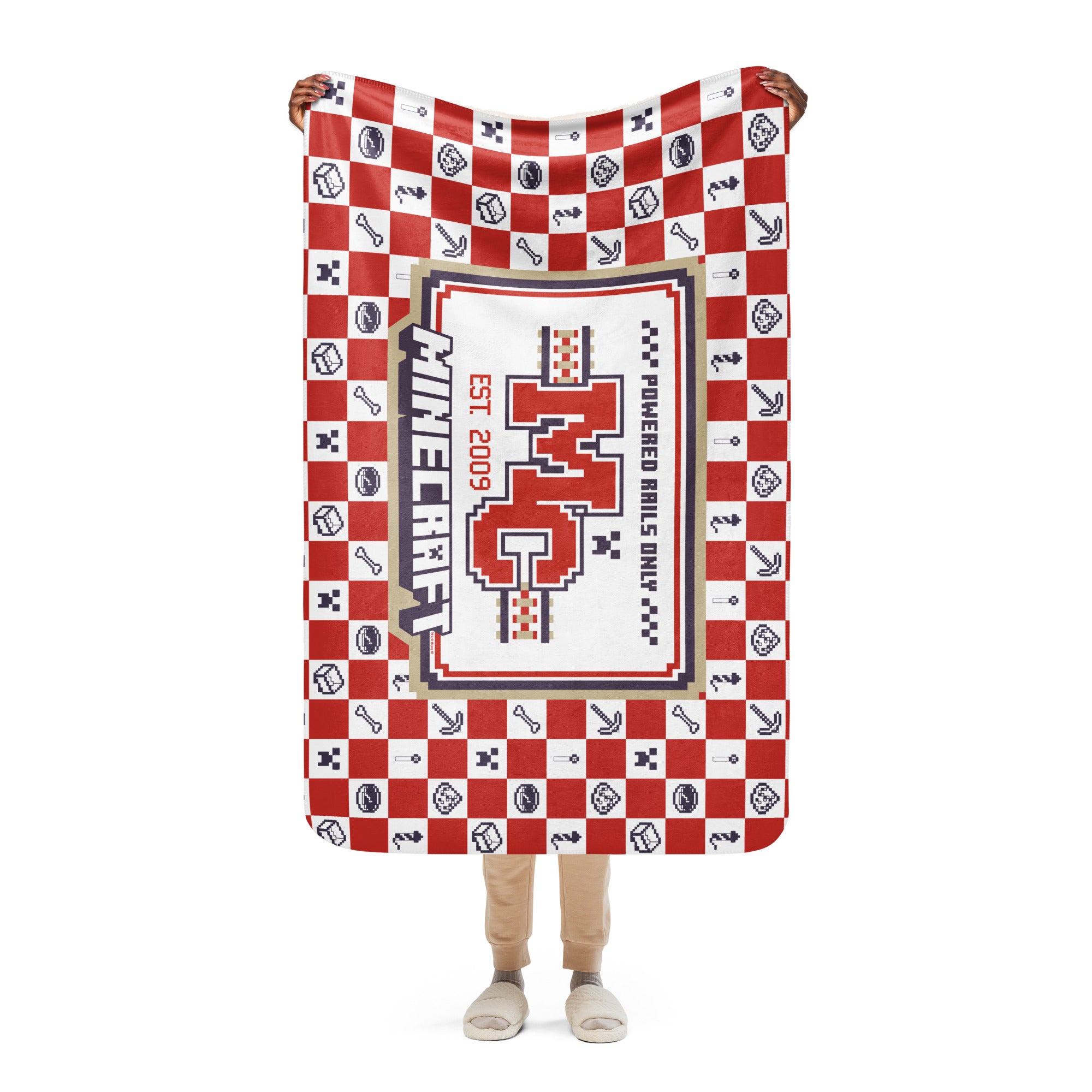 Alternative view of Minecraft Blanket Powered Rails Only