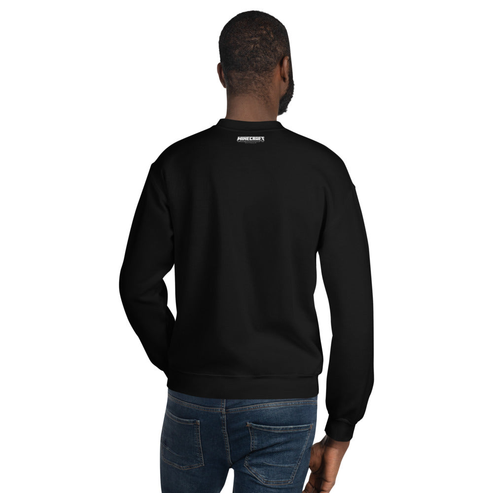 Minecraft Creeper Embroidered Adult Crewneck Sweatshirt - Image 4