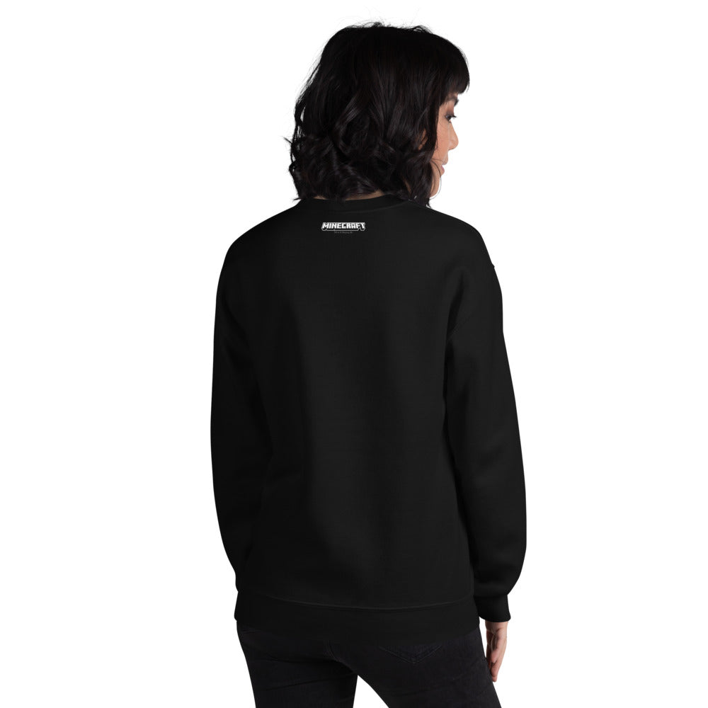 Minecraft Creeper Embroidered Adult Crewneck Sweatshirt - Image 6