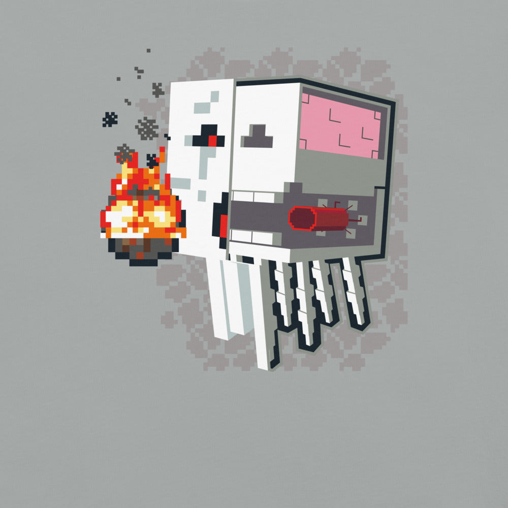 Alternative view of Minecraft Ghast Skeleton Unisex Comfort Colors T-Shirt