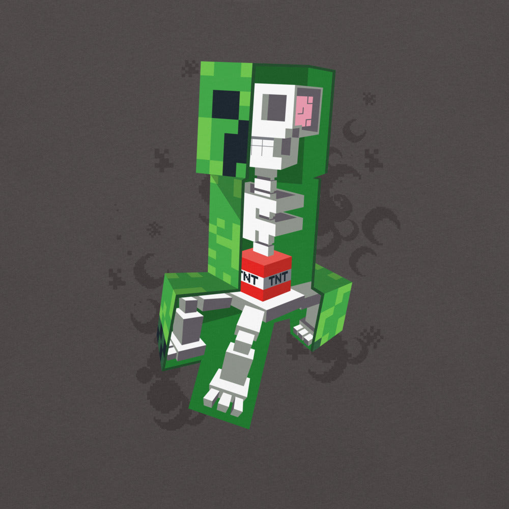 Alternative view of Minecraft Creeper Skeleton Unisex Comfort Colors T-Shirt