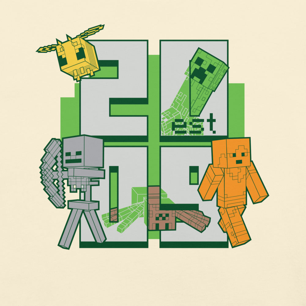 Alternative view of Minecraft Est. 2009 Stacked Unisex Comfort Colors T-Shirt
