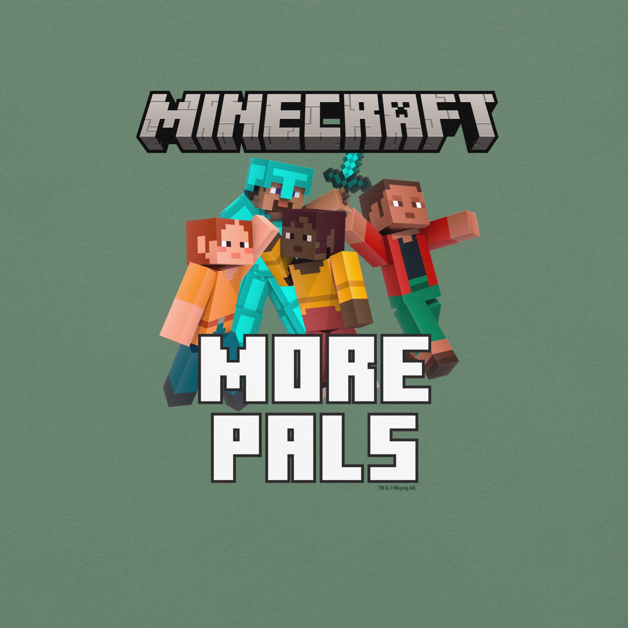 Alternative view of Minecraft Adult Comfort Colors T-Shirt Play Together More Pals