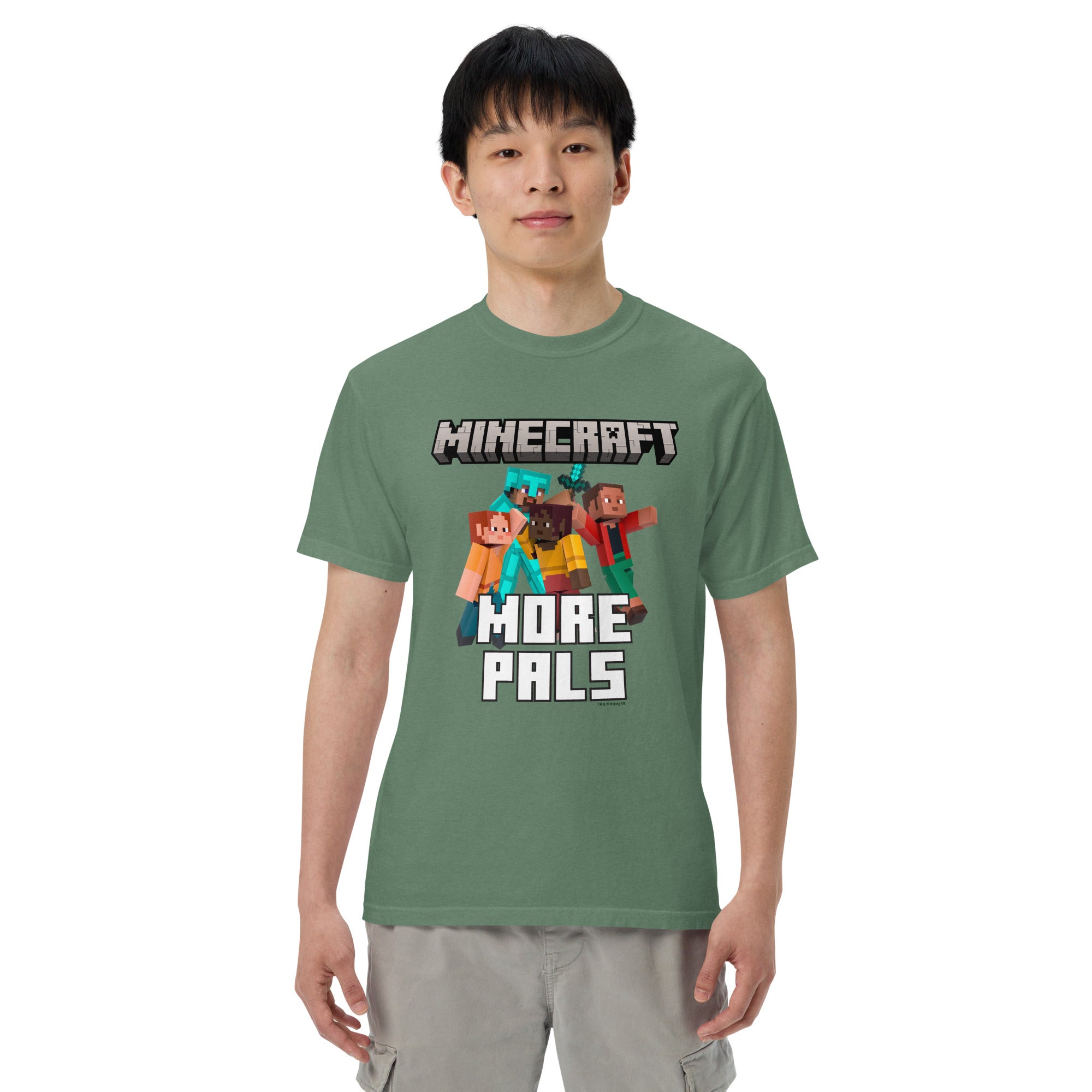 Minecraft Adult Comfort Colors T-Shirt Play Together More Pals - Image 3