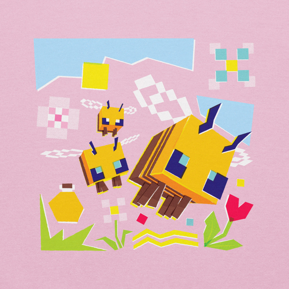 Alternative view of Minecraft Bee Adult Hoodie