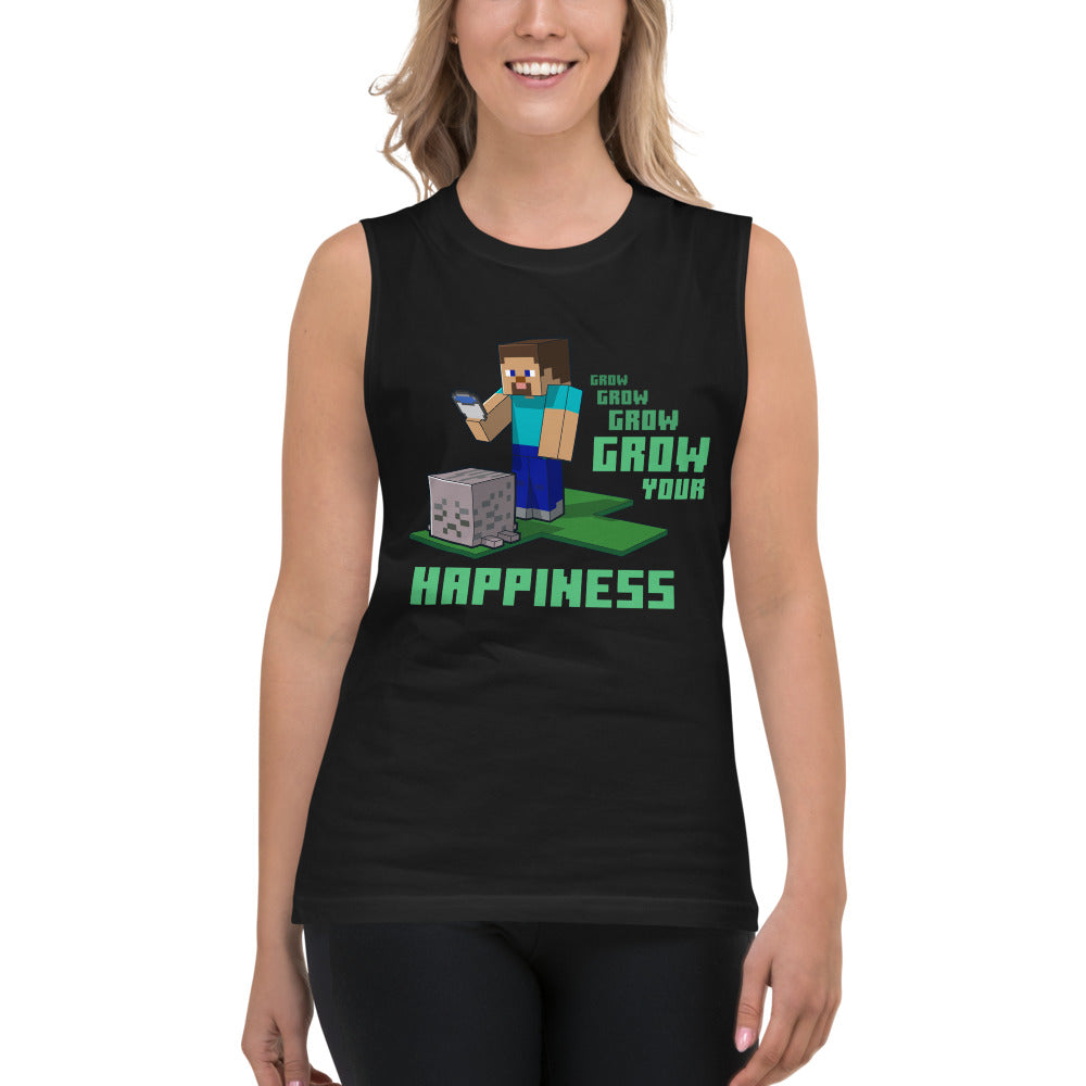 Minecraft Grow Your Happiness Adult Tank Top - Image 10