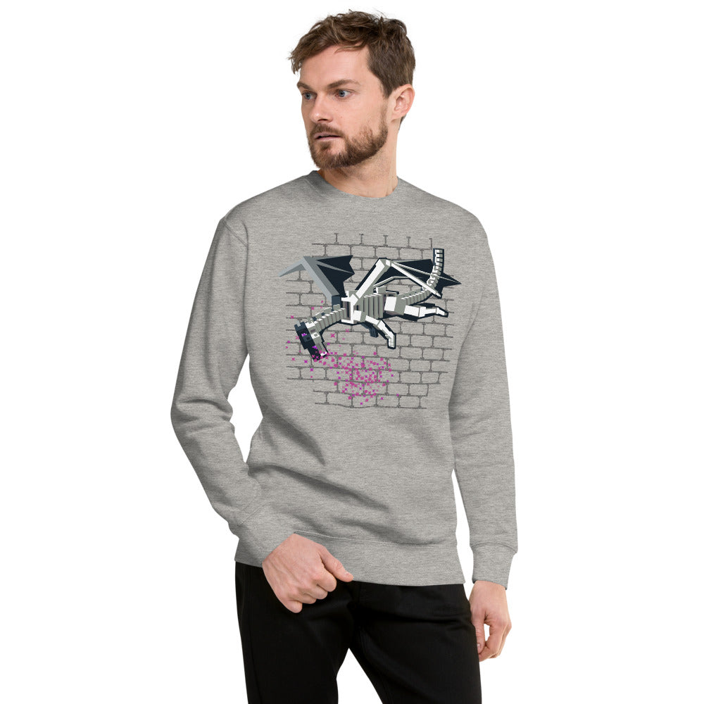 Alternative view of Minecraft Ender Dragon Unisex Crewneck