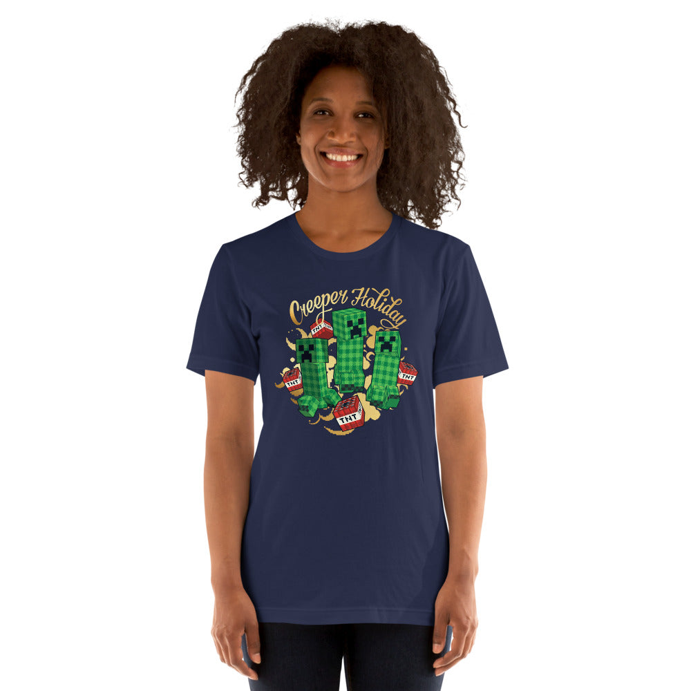 Minecraft Creeper Holiday T-Shirt - Image 8