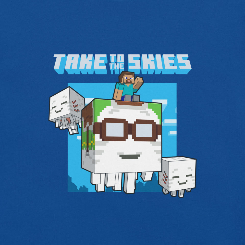 Alternative view of Minecraft Take the Skies Ghast Adult T-Shirt