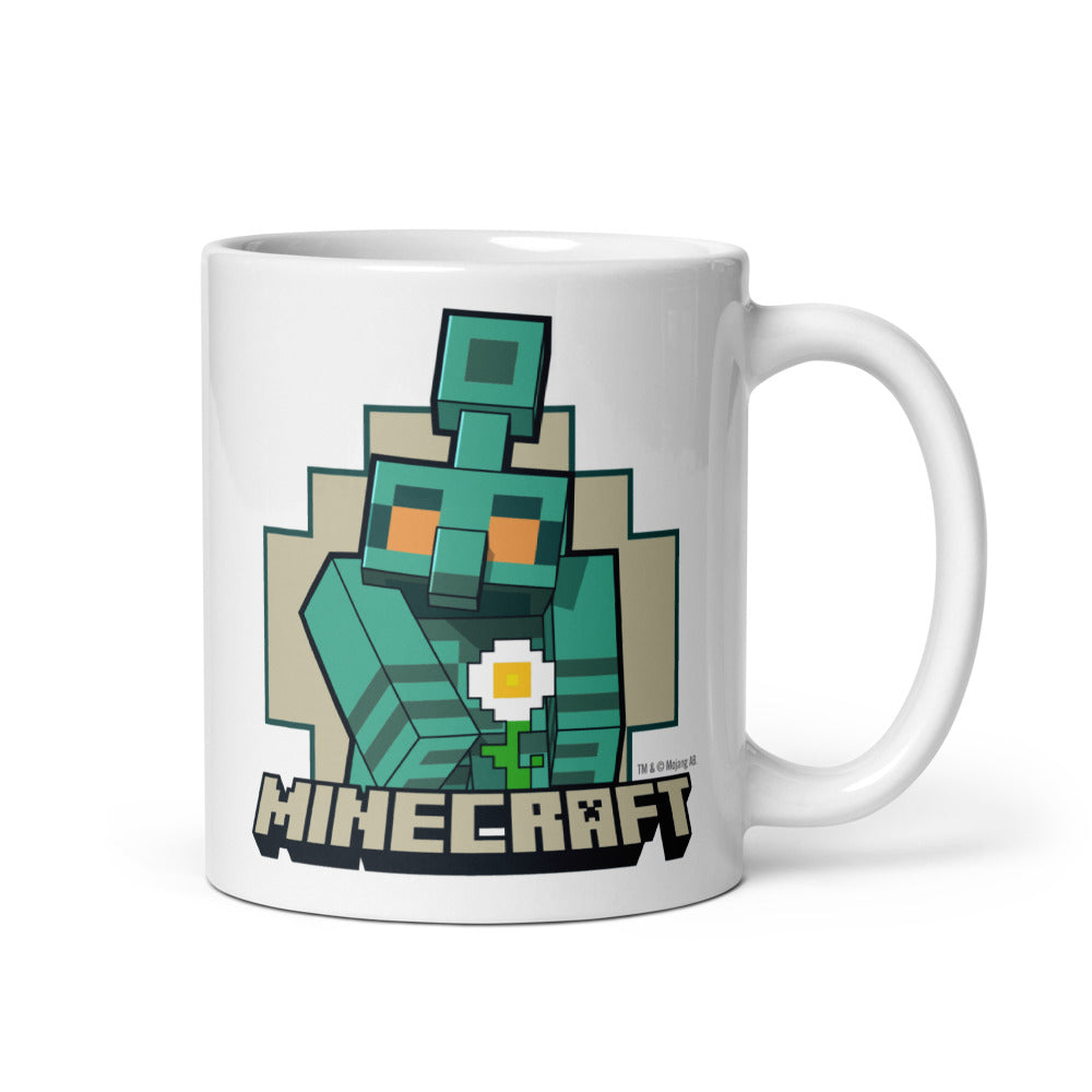 Alternative view of Minecraft The Copper Age Golem White Mug