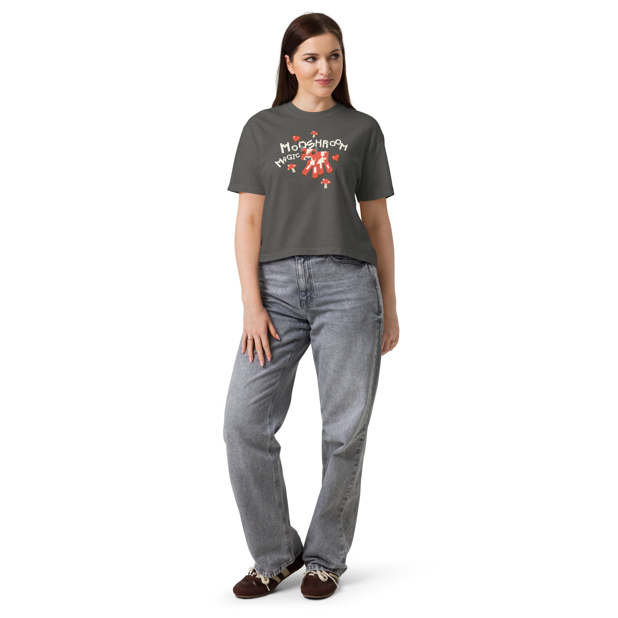 Alternative view of Minecraft Mooshroom Magic Women's Boxy Tee
