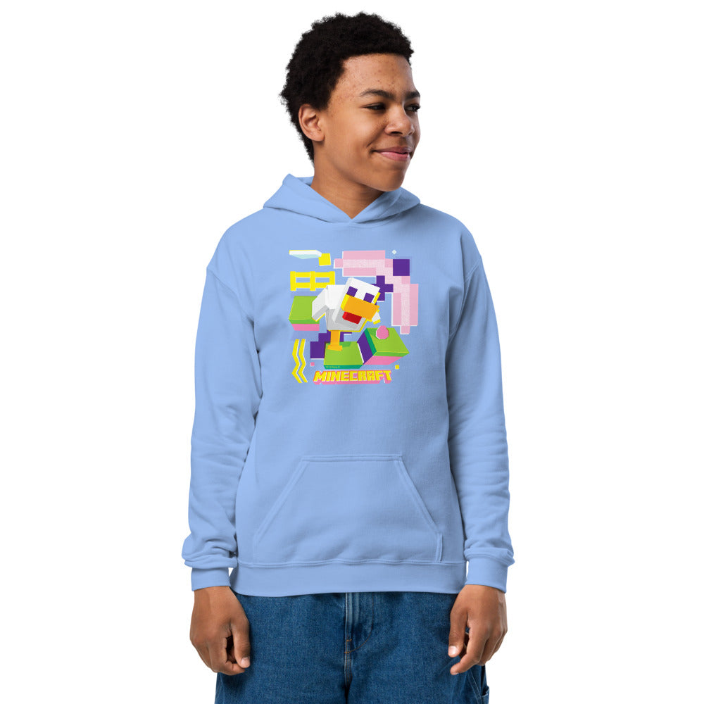 Alternative view of Minecraft Chicken Kids Hoodie